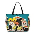 thumbnail image 1 of Fotbe I Love Sushi Bolsa de Viaje para Playa - Resistente al Agua, Bolsa Tote de Gran Capacidad y Ligera con 7 Bolsillos para Mujeres y Hombres, 1 of 7