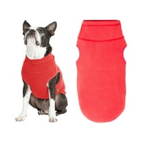 Gooby Microfiber Stretch Fleece - Tomato Red, X-Small - Warm Pullover Stretchable Soft Vest for All Dogs with Multiple Colors and Sizes Indoor and Outdoor Use