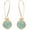 Gold - Aqua Glitter Stone, variant on Peacock Blue Druzy Threaders - Boho Glitter Long Drop Earrings for Women