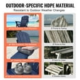 thumbnail image 3 of KFFKFF Adirondack Chair Set of 2, Durable Plastic, Foldable for Easy Storage, Outdoor Patio Chair with Cup Holder, Comfortable Armrests, Ergonomic Design for Garden & Backyard Use, Navy Blue, 3 of 9