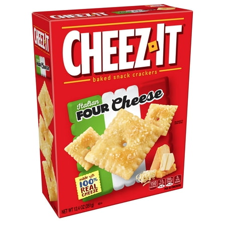 Italian Four Cheese - Cheez-It Baked Italian Four Cheese Snack Crackers, 12.4 Oz.