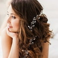 thumbnail image 5 of Enredadera para el cabello de novia con cuentas, tocado para boda, accesorios para el cabello de novia, diadema, joyería para el cabello, accesorios para el cabello, 5 of 5