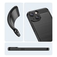 thumbnail image 3 of PANDACO Black Brushed Metal Case for iPhone 14 Plus, 3 of 4