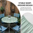 thumbnail image 5 of Green Fitted Tablecloth with Elastic Edged, Round Table Cloth for Dining Table, Modern Abstract Art Ombre Striped Waterproof Oil Proof Table Cover for Indoor Outdoor 55"-60", 5 of 8