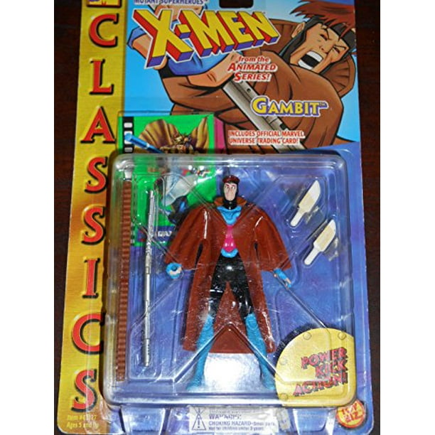 Gambit X Men Animated Classics Toy Biz Power Kick Action Figure Walmart Com