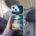 thumbnail image 5 of Night Moon Glow Case for iPhone 13 ,Aesthetic Art Design Pattern TPU Shock Proof Cover Case, 5 of 5