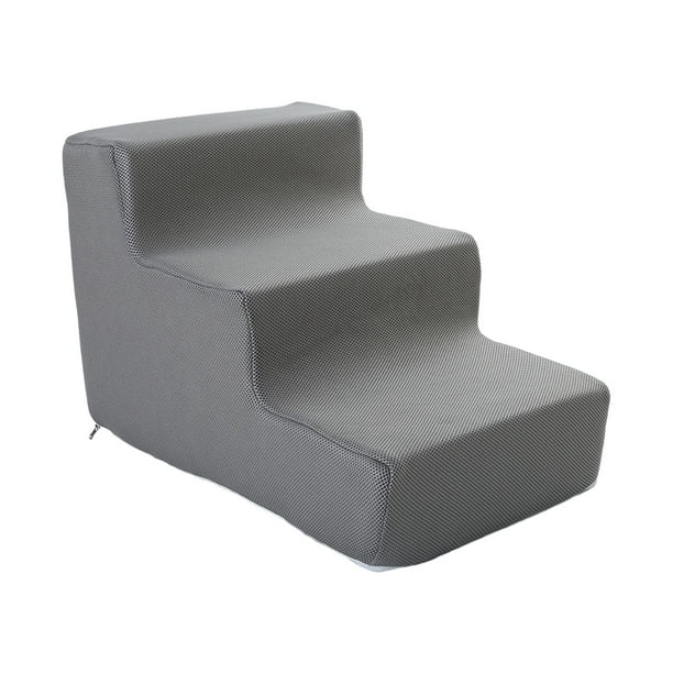 Rampa para gatos, escalera para perros, cubierta lavable a máquina, cubierta de escalera portátil resistente a arañazos, multifuncional para perros , L 3 Paso Gris L 3 Pasos Gris