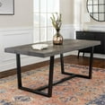 thumbnail image 6 of Trent Home Transitional 72" Rustic Solid Wood Dining Table in Grey, 6 of 8