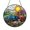 Acrylic 3.5 Inch, variant on Fantasy Winged Canine Stained Glass Style Suncatcher For Window Hanging, Imaginary Puppy Art Decor With Colorful Spring Egg Details, Aesthetic Room Ornament, Decorative Present For Artwork Lovers