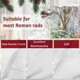 thumbnail image 7 of Christmas Xmas Valance Curtain for Windows Tree Snowman Deer Robin Bird Red Balls Curtain Valances Short Window Treatments Panels for Kitchen Bathroom Laundry Room Basement 60 x 14 Inch, 7 of 7