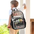 thumbnail image 7 of PVC Transparent Backpacks Clear Backpack for Travel and Outings Pink Rose Bushes, 7 of 7