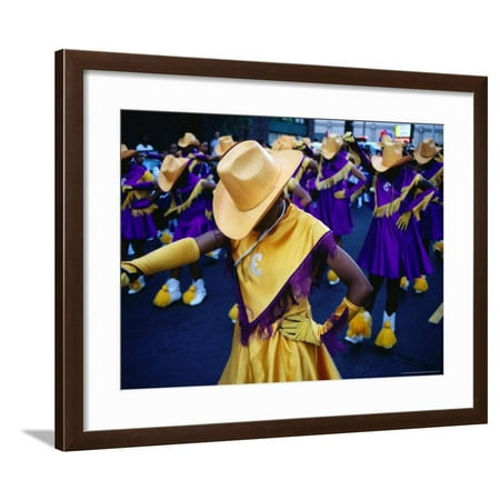 Marching Girls Participate in International District Parade, Seattle, Washington, USA Framed Print Wall Art By Lawrence