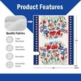 thumbnail image 2 of 4th of July Patriotic Mailbox Cover Magnetic Standard Size 21"x19", America Wild Flower Floral Decorative Post Letter Box Wrap Decor, American USA Stars Farmhouse Garden Yard Outdoor Decoration, 2 of 6