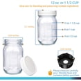 thumbnail image 6 of 12 oz Glass Jars with Lid, Fits Most Oster Blenders for Blending Smothies and Storing Pickles, Honey, Spice, Candy, Jam, Overnight oats, Meal Prep Containers (4), 6 of 6