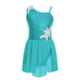 thumbnail image 2 of iiniim Kids Girls Shiny Sleeveless Ice Skating Dress Gymnastic Leotard Performance Ballet Dancewear Green 10, 2 of 7