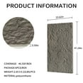 thumbnail image 4 of 6-Pack 3D Faux Stone Wall Panels, 47.24" x 23.62" PU Cement-Texture Wainscoting Panels for Interior Walls, Waterproof & Lightweight, Covers 46.5 SF, for TV Wall Office Living Room, 4 of 8