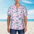 thumbnail image 2 of Sikiie Sea Shells 3 Print Men's Hawaiian Shirt, Summer Beach Button Pocket Short Sleeve T-Shirt,3X-Large, 2 of 7