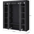 thumbnail image 2 of Portable Clothes Closet with 12 Shelf Clothes Organizer 67*50.4*17.7 Inch Clothes Rack Standing Wardrobe Closet Storage Closet Organizer, 2 of 3