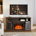 thumbnail image 5 of Embossed Pattern 23" Fireplace Insert, Space-Saving TV Stand Media Console for Living Room & Bedroom 58"W Realistic Fireplace Charm & Spacious Storage, 5 of 12