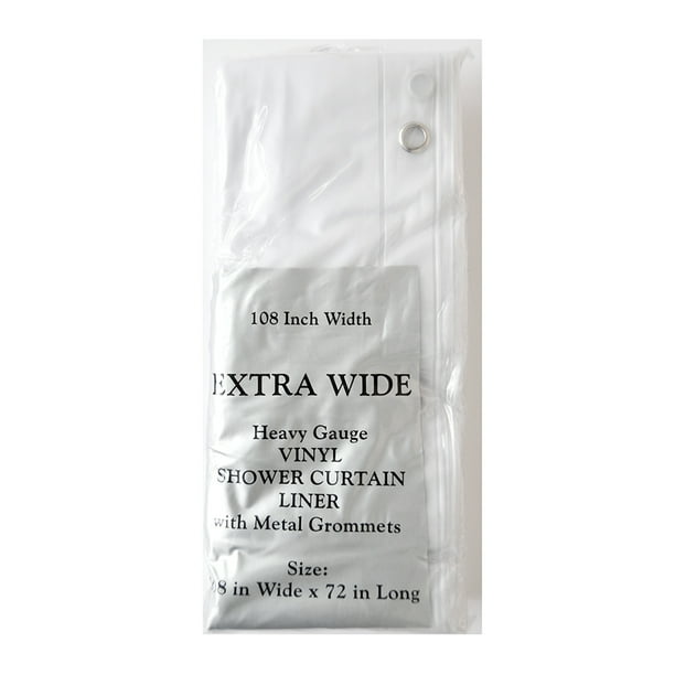 Frosted Clear Extra Wide 5 Gauge Vinyl Shower Curtain Liner 108 X 72 Long Com - Extra Long Shower Curtain 108 Inches