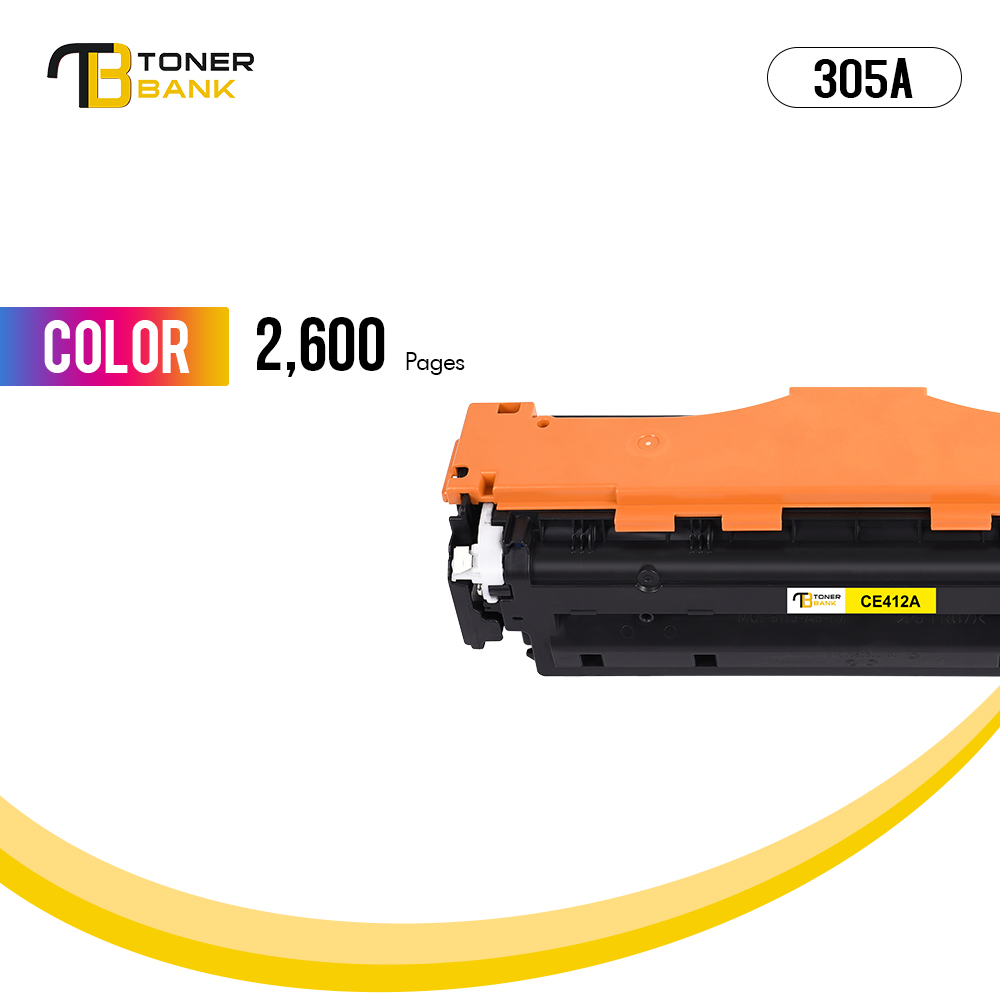 Toner Bank 1-Pack Compatible Toner Cartridge Replacement for HP CE412A LaserJet Pro 400 Color M451dw M451dn 451nw M475dn LaserJet Pro 300 Color MFP M375nw M351 Yellow - image 4 of 8