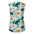 thumbnail image 4 of Camiseta sin mangas de encaje con estampado de mujer Camiseta sin mangas de empalme de cuello redondo Camiseta ligera y cómoda delgada OAVQHLG3B Store  lin121212, 4 of 5