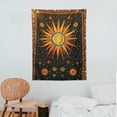 thumbnail image 3 of ONETECH  Burning Sun Tapestry for Bedroom Living Room and Dorm Decor Celestial Moon Star Planet Bohemian Tapestries Orange Twin, 3 of 7