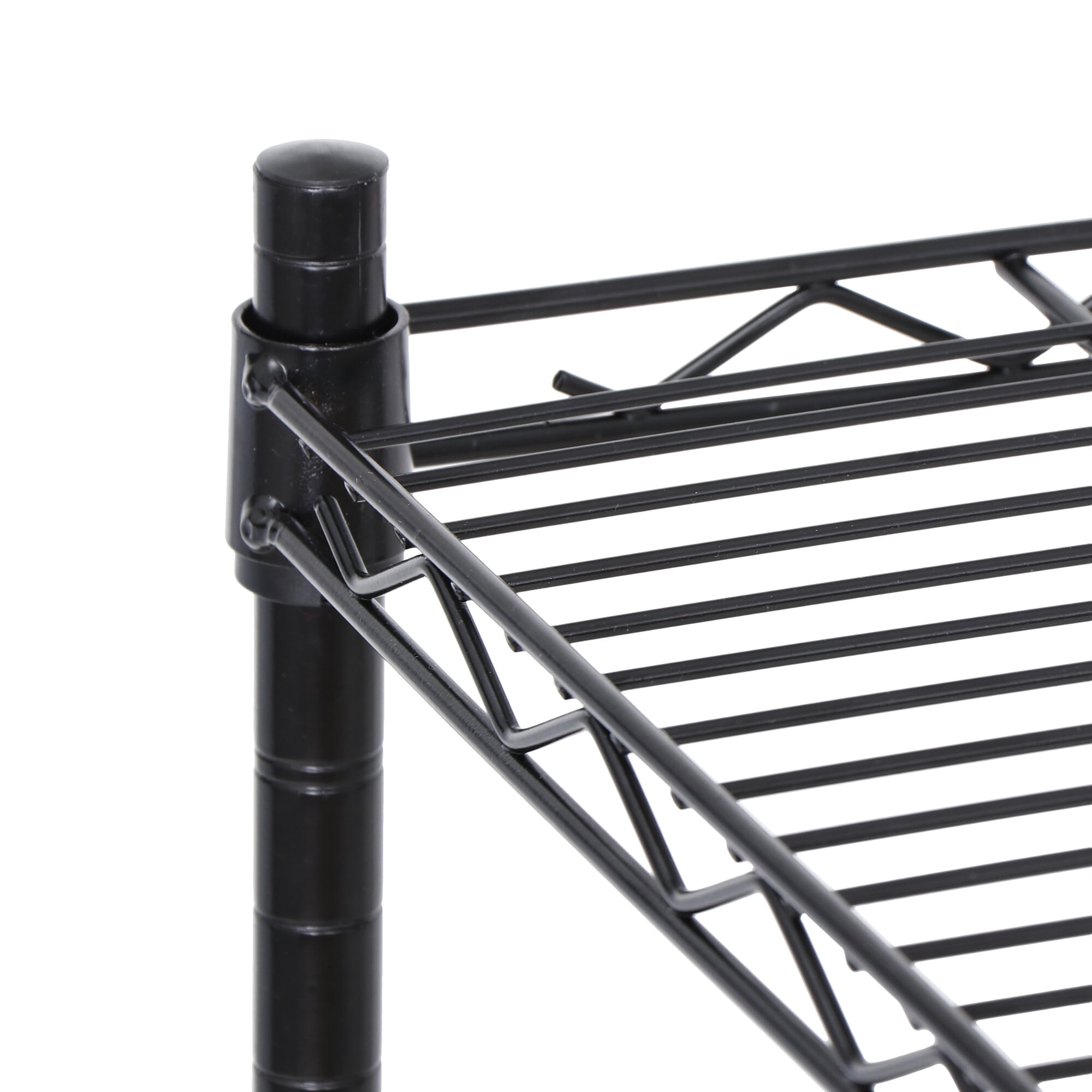 ZENSTYLE 31.2" H Metal Frame 3-Shelf Kitchen Storage Shelves, Black