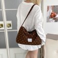 thumbnail image 5 of Women Large Capacity Shoulder Bag With Zipper Closure Polka Dot Crossbody Purse Adjustable Strap Shoulder Messenger Bag For Travel Shopping Work Daily Use (Coffee), 5 of 12