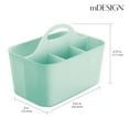 thumbnail image 3 of mDesign Plastic Shower Caddy Storage Organizer Basket with Handle - Mint Green, 3 of 8