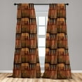 thumbnail image 5 of Ambesonne Ethnic Curtains, Geometric Stripes Design, Pair of 28"x95", Multicolor, 5 of 5