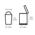thumbnail image 2 of 10" Tall Matte Blush Step Garbage Can with Removable Inner Bucket, Soft-Close Metal Waste Basket with Foot Pedal, 2 of 5
