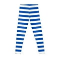thumbnail image 2 of Leggings de Sport à Rayures Horizontales Bleu et Blanc pour Femmes, 2 of 5