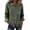 Army Green, variant on Women Denim-Collar Cable-Knit Shacket Solid Contrast Denim Cuff Pocket Long-Sleeve Button-Front Loose Casual Cardigan Jacket