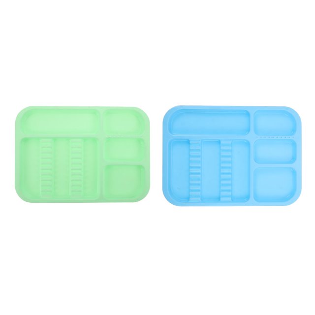 EeaseMX 2 bandejas de plástico para tratamiento bucal, mini bandejas de almacenamiento (colores surtidos)