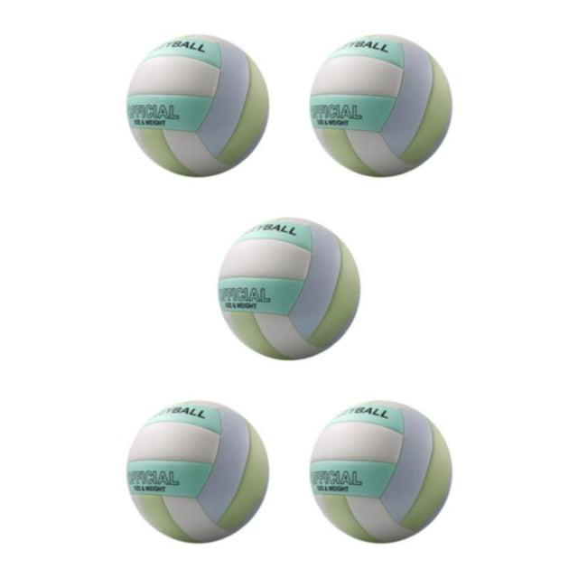 Maytalsory Non-toxic Volleyball For Safe Play Round Smooth Surface For Good Hand Feeling Volleyball For Outdoor Blue 5Set