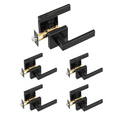 thumbnail image 1 of VEVOR Passage Door Handle 5 Pack Matte Black Door Lever Interior Reversible Lever, 1 of 9