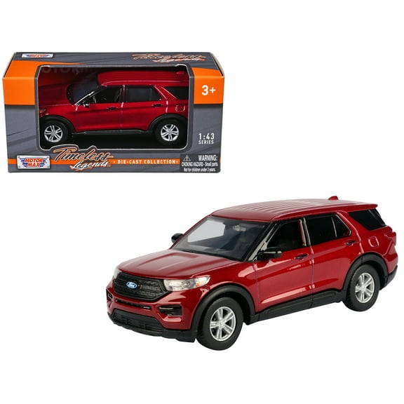 2023 Ford Explorer Red Metallic "Timeless Legends" Series 1/43 Diecast Model Car by Motormax