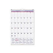 AT-A-GLANCE Recycled Monthly Wall Calendar, Blue and Red, 20" x 30" PM428-10