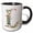 Black/White, variant on 3drose, Pretty Watercolor Floral Monogram Letter L, 11oz Two-tone Green Mug