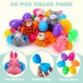 thumbnail image 3 of Joyfy 36 Pack Prefilled Easter Eggs with Toys,Easter Eggs with Mini Stuffed Animals Plush Toys for Kids Toddler,Easter Basket Filler Egg Hunt Filler Stuffer, 3 of 6