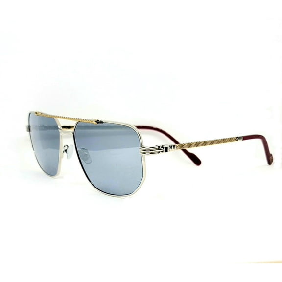 Porta Romana Vintage Collection Sunglasses Model 1280 Silver with Gold with Flash Mirror Grey Lenses
