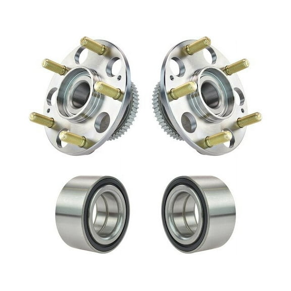 Wheel Hub and Bearing Kit 4 Piece - Compatible with 2003 - 2007 Honda Accord 2004 2005 2006
