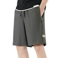 thumbnail image 1 of Pantalones cortos deportivos casuales para hombre, tejido de seda helada de secado rápido, bolsillos funcionales, cintura elástica, verano al aire libre, M-XXXXL, 1 of 7