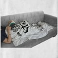 thumbnail image 6 of Your are Stronger than You Think Soft Flannel Fleece Blanket, Modern Motivation Words with Floral Hand Drawn Branch, Cozy Plush for Indoor and Outdoor Use, 70" x 90", Black and White, by Ambesonne, 6 of 6