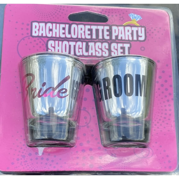 Bachelorette Party Shot Glass Set Bride Groom
