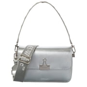 Off-White™ Binder Medium Leather Clutch, Metallic