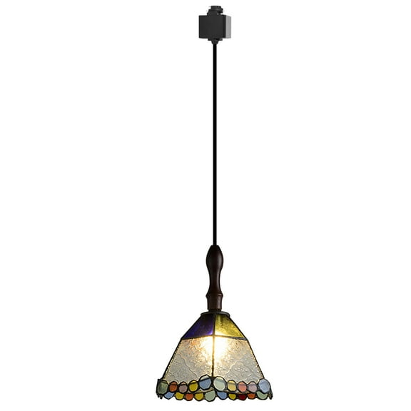 Kiven H-Type track lighting pendants,Modern h track pendant lights with Glass Lampshade,Decorative Track Lighting Fixture for Kitchen Hallway Restaurant Shop,TB3238-F