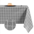 thumbnail image 1 of LAICAIW 100% Waterproof PVC Table Cloth Oil-Proof Spill-Proof Vinyl Rectangle 54 x 78 Inch Grey Checkered Pattern, 1 of 7