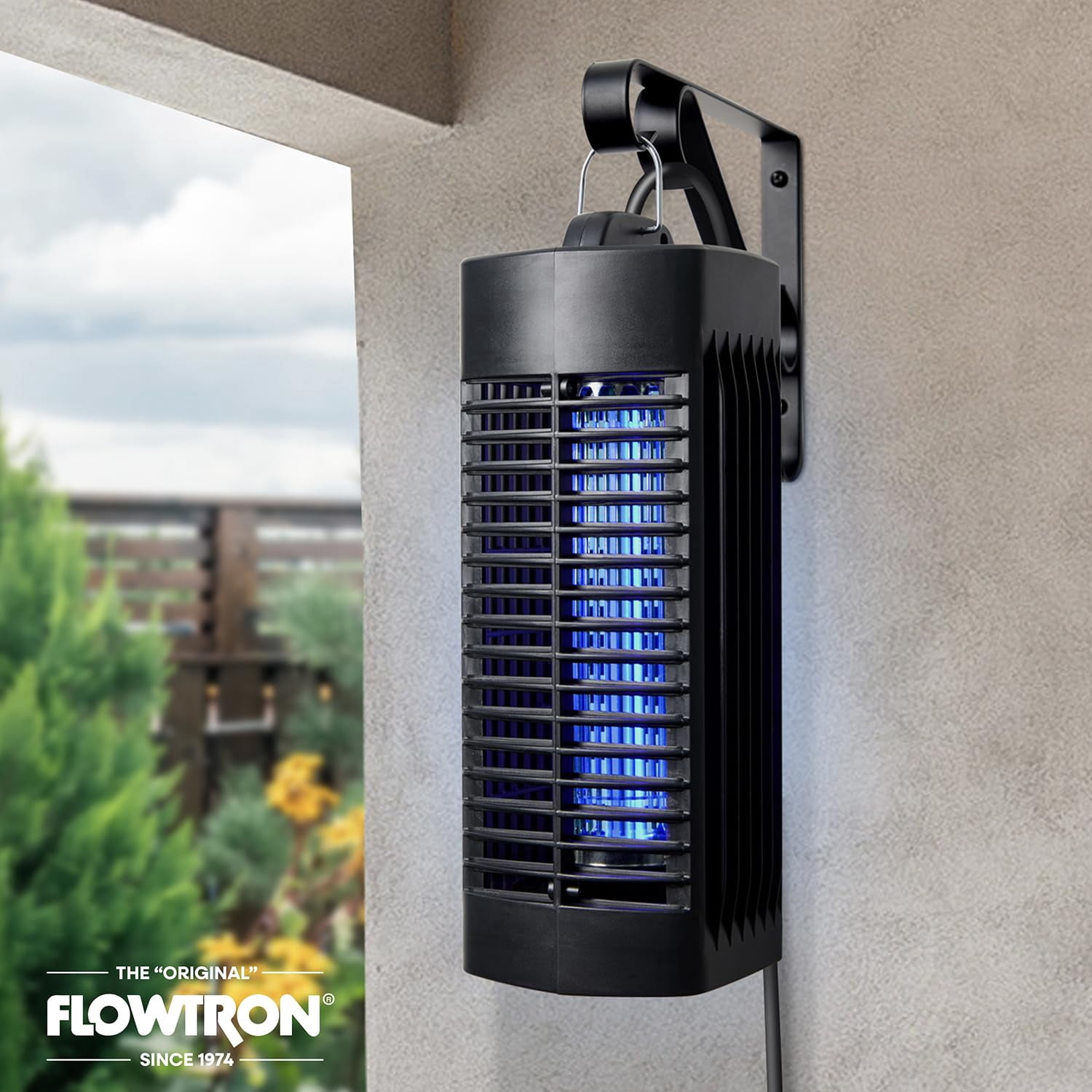 Flowtron Indoor Bug Zapper 1000V UV Light Mosquito & Fly Trap Plug-In for Home 215 Sq Ft - Black